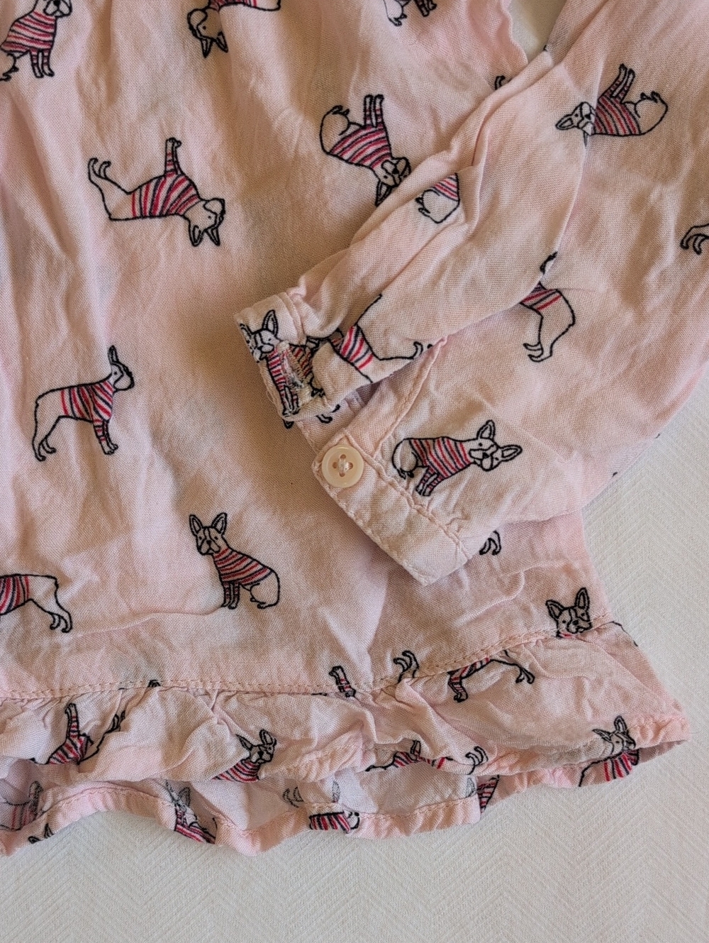 Joe Fresh The Childrens Place Girls 4T Sweater Blouse Bundle Poodle Frenchie Lot - Picture 8 of 12